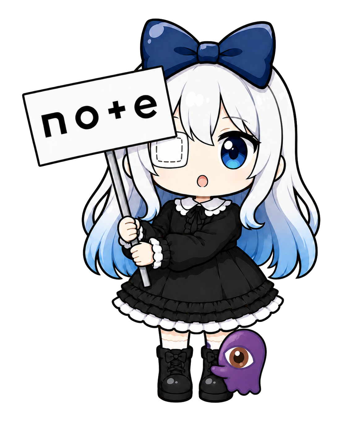 note を持つキャラクター